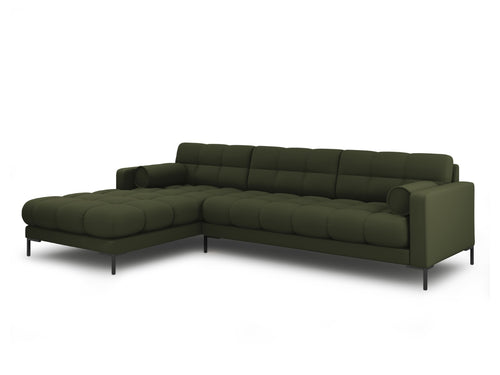 Cosmopolitan Design linker hoekbank Bali 5-zits, structurele stof, groente - 185x293x75cm