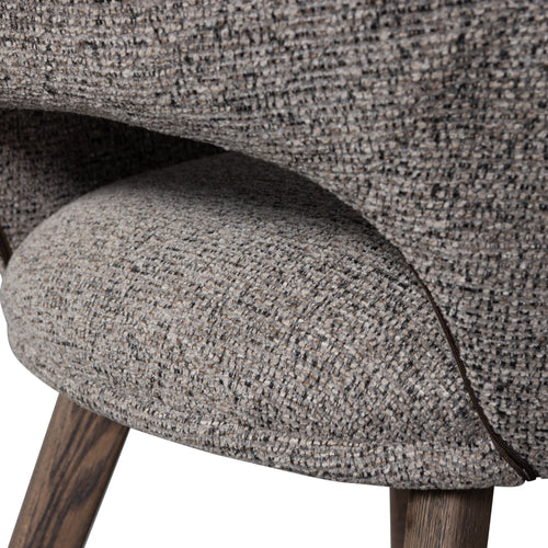 WOOOD eetkamerstoelen houten bruinen poot Murat - Taupe - Set van 2 - vtwonen shop