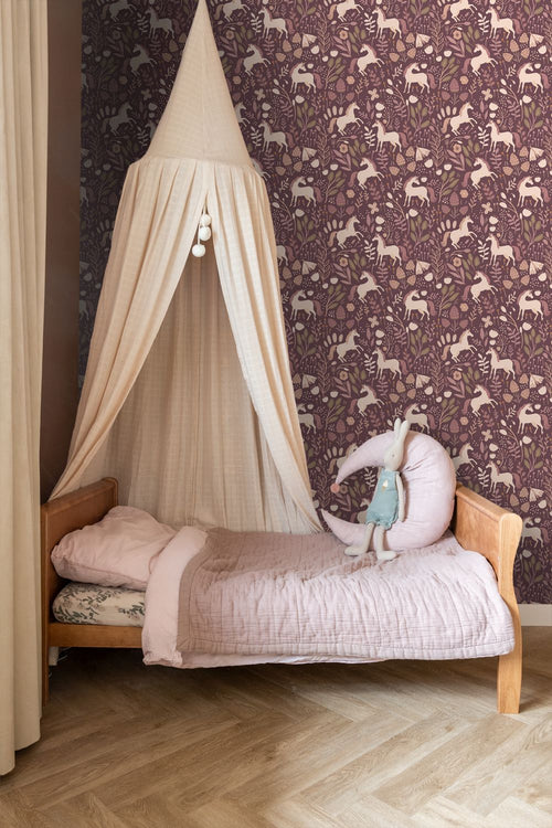 ESTAhome behang unicorns paars - 50 x 900 cm - 131925