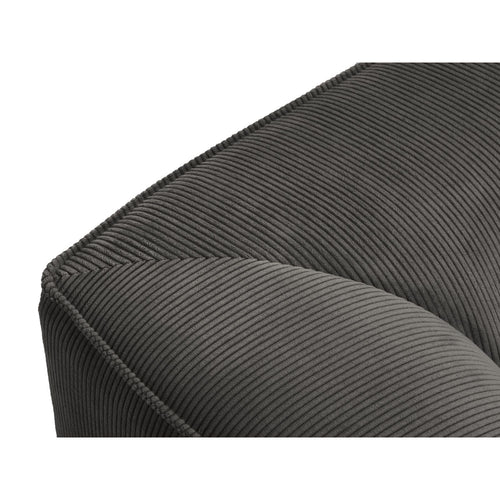Cosmopolitan Design - Panoramische hoekbank links Siena 7-zits, ribfluwelen donkergrijs - 273x366x69cm