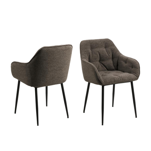 Rebellenclub Eetkamerstoel Harstad - Set Van 2 - Taupe - vtwonen shop