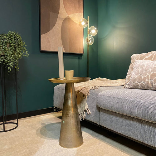 StarFurn Salontafel Daisy - Rond Goud Metaal - 40x40x60cm - vtwonen shop