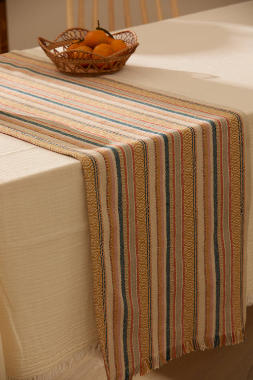 Calma House Tafelloper Vedra - Mosterd - 50x150