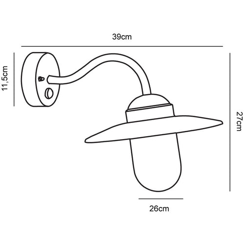 Nordlux Luxembourg Wandlamp Buiten - E27 - IP54 - Zwart - vtwonen shop