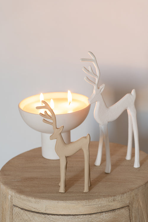 J-Line geurkaars Kop - keramiek - wit - large - 12U - vtwonen shop