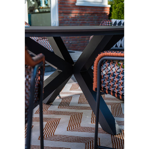 Edison tafel - ovaal - 220x115 cm - carbon black - grey teak Vironwood - vtwonen shop