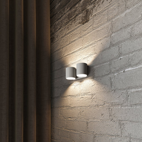 Sollux Lighting Wandlamp ORBIS 2 grijs - 26x12x10cm
