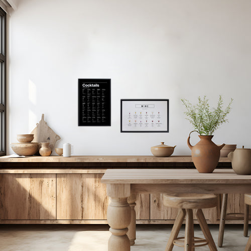 Zwarte lijst met kader 40x30 wijn gids - vtwonen shop