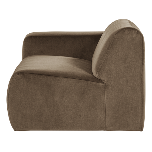 WOOOD 1,5-zits bank arm links Mojo Base - Velvet - Taupe - 74x145x97