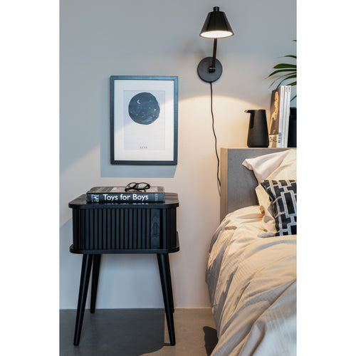 Zuiver Barbier Bijzettafel/ Nachtkastje Hout Zwart - vtwonen shop