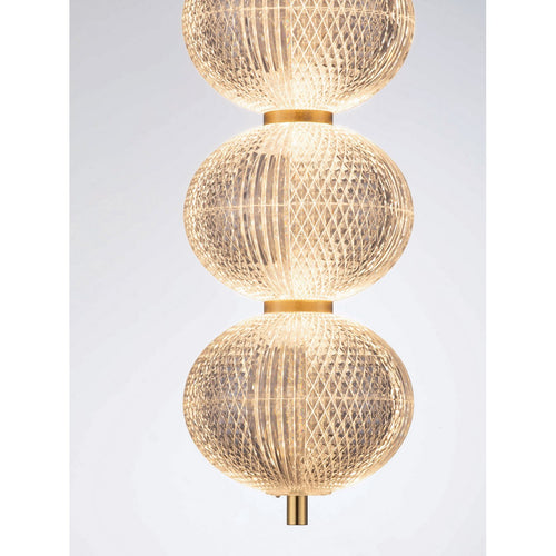 Nova Luce KLELIA Slanke hanglamp voor plafond, messing goud, Triac dimbaar, LED, 30W, 2482lm, 3000K