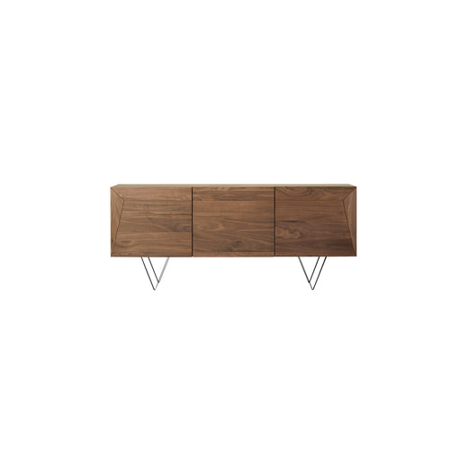 Tikamoon Massief notenhouten buffet 175 cm - Bruin