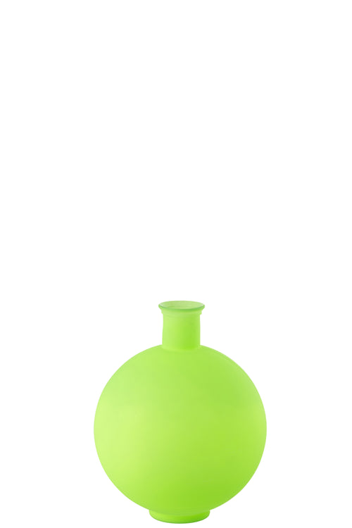 J-Line vaas Bal - glas - groen - large - Ø 34 cm