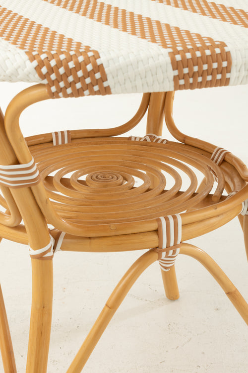 J-Line tafel Live - rotan/kunststof - naturel/wit