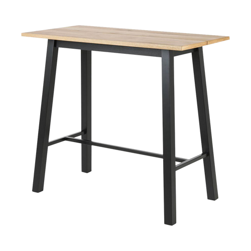 Lisomme Hidde houten bartafel naturel - zwarte poten - 115 x 58 cm - vtwonen shop