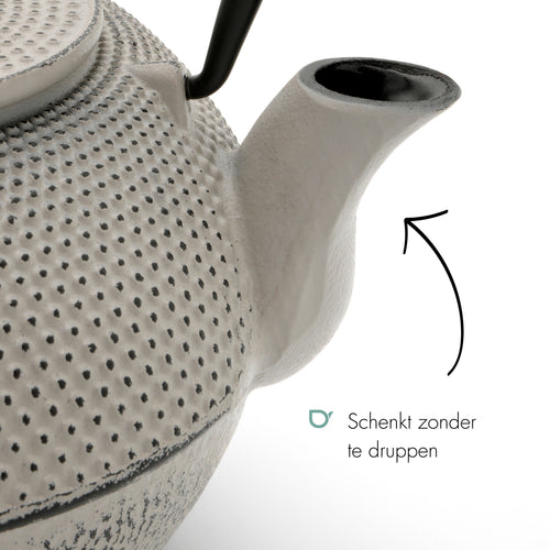 Bredemeijer - Theepot Jang 1,1L gietijzer betongrijs