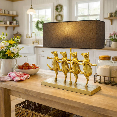 Kare Design tafellamp - koeien cancan - goud