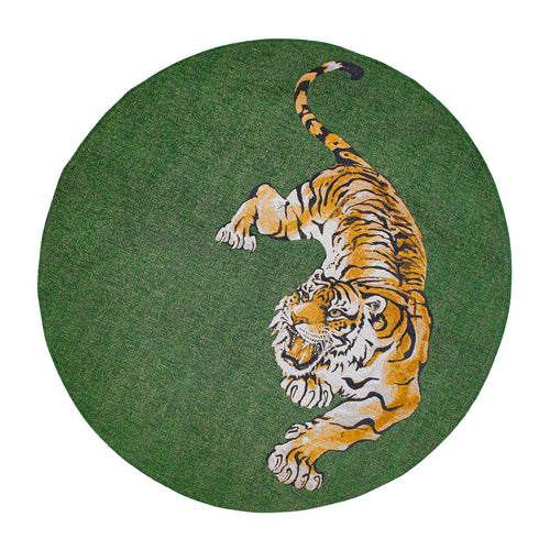 Louis De Poortere vloerkleed Green On Fire - groen - 240x240cm - vtwonen shop