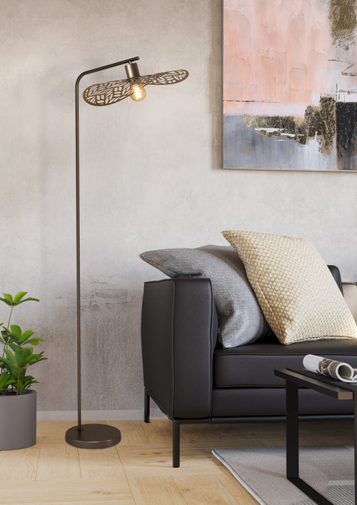 EGLO vloerlamp Swaby - 159.5 cm - brons - vtwonen shop