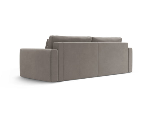 Cosmopolitan Design Omkeerbare converteerbare hoekbank met opbergdoos Belfast 3-zits, flueel concreet - 149x240x84cm