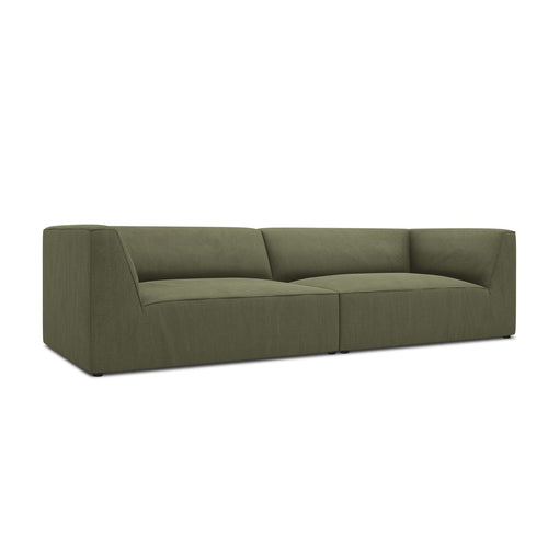 Cosmopolitan Design - Bank Siena 4-zits, ribfluwelen groente - 93x302x69cm