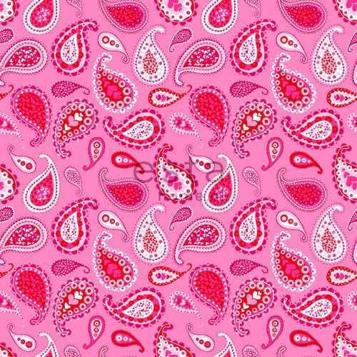 ESTAhome behang paisley fuchsia roze - 53 cm x 10.05 m - 115737