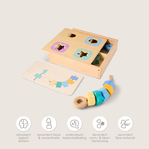 Petite Amélie Montessori speelgoed box MONT - Multiplex - meerkleurig