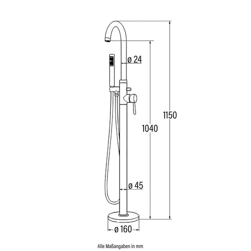 Home Deluxe keukenmixer MOOD zwart mat