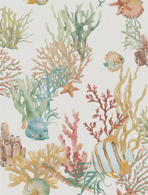 Sanders & Sanders behang onderwaterwereld grijs en meerkleurig - 53 cm x 10 m - 640222 - vtwonen shop