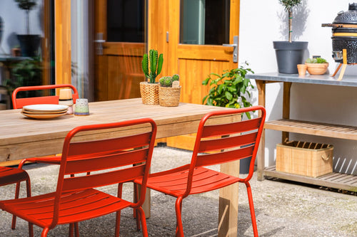 MaximaVida metalen tuinstoel Max XXL oranje - doos per 2 stuks - vtwonen shop