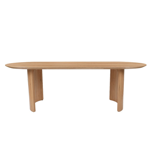 Giga Meubel Eettafel Reno - Ovaal Naturel Hout - 240x100x76cm
