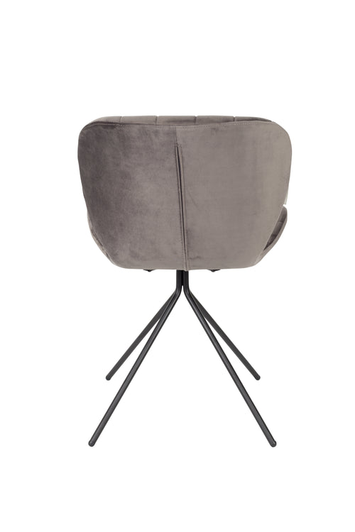 Zuiver OMG Velvet Eetkamerstoelen Grijs - Set van 2 - vtwonen shop