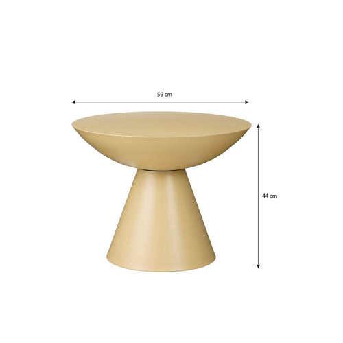 Mica Decorations Celise - Bijzettafel met Ruim Tafelblad voor Binnen - Salontafel Stevig en Stabiel Ontwerp - Nachtkastje Formaat Geschikt voor