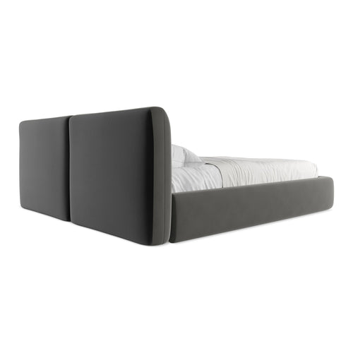 LaMiaSofa Bed met opbergruimte Milano - velours - staal - 200x228x82