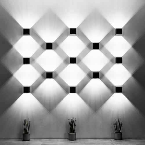 Sollux Lighting Wandlamp QUAD 1 grijs - 10x12x10cm