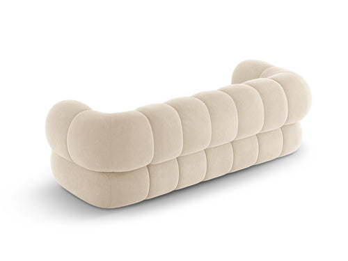 Cosmopolitan Design Bank Koge 3-zits, flueel lichtbeige - 95x210x70cm