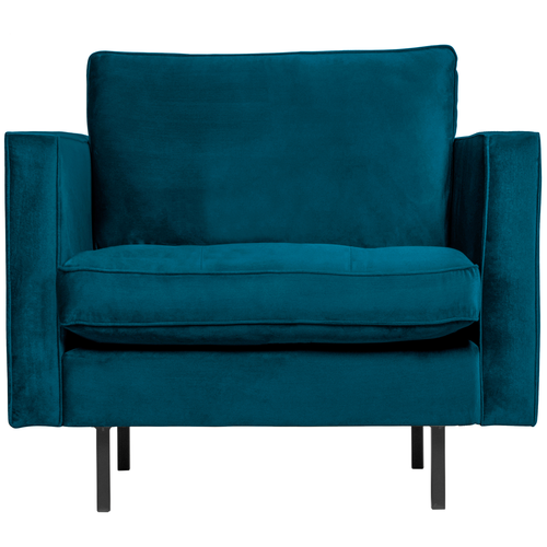 BePureHome classic fauteuil Rodeo - Velvet - Blauw - 83x98x88 - vtwonen shop