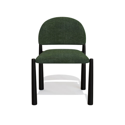 Sia Home - Eetkamerstoel MILO - Fluweel met structuur - Kaki groen - 53cm