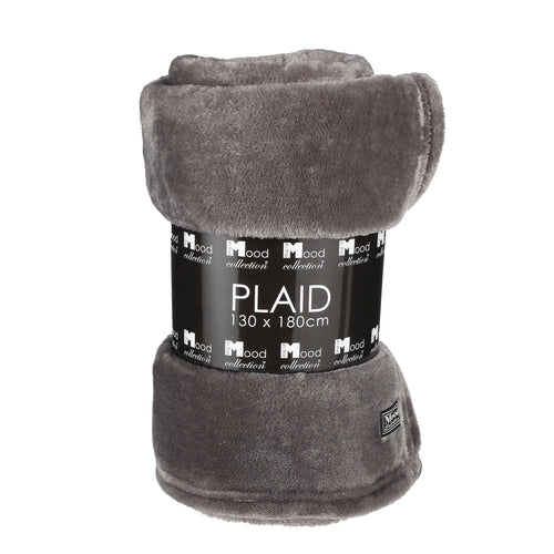 Mica Decorations Famke Fleece Plaid - L180 x B130 cm - Antraciet