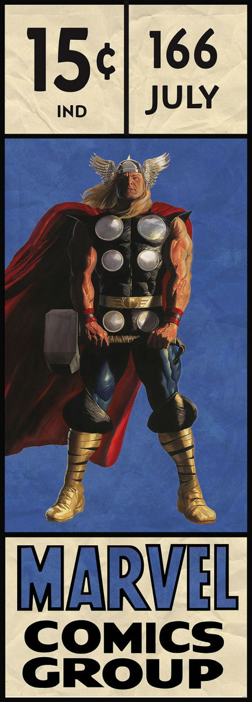Sanders & Sanders fotobehang Thor blauw en rood - 100 x 280 cm - 612063