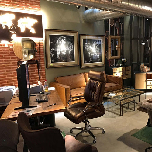 Kare Design Draaibare Bureaustoel Cigar Lounge - vtwonen shop
