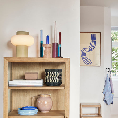 Hübsch manden Criss Cross - abaca - ø16xh16, ø22xh20cm