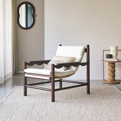 Tikamoon Fauteuil in mindi en ecru stof - Beige - vtwonen shop