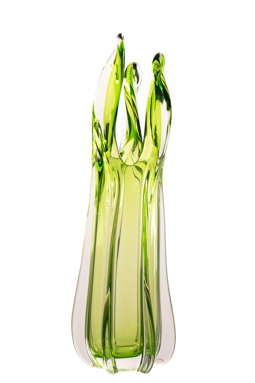 J-Line vaas Serena - glas - groen - large