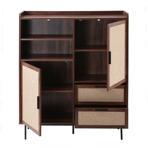 Calicosy - Hoge kast JETSON - Donker hout 100x39,5x120 cm