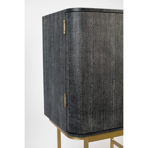 Bold Monkey Ava Morgana kast/ drankkast/ wijnkast slangenleer - Grijs - vtwonen shop