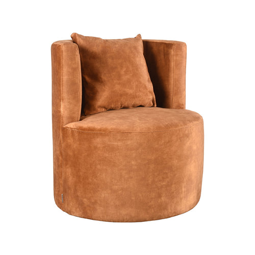 LABEL51 Fauteuil Evy - Oranje Velvet - 65x65x75cm
