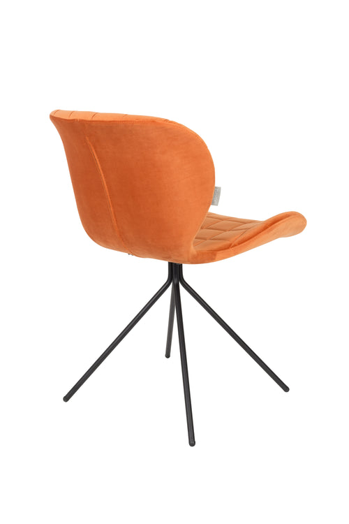 Zuiver OMG Velvet Eetkamerstoelen Oranje - Set van 2 - vtwonen shop