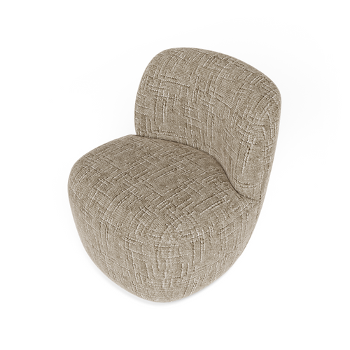 Premium Interiors - Draaistoel COMI - geweven fluweel mol 65cm
