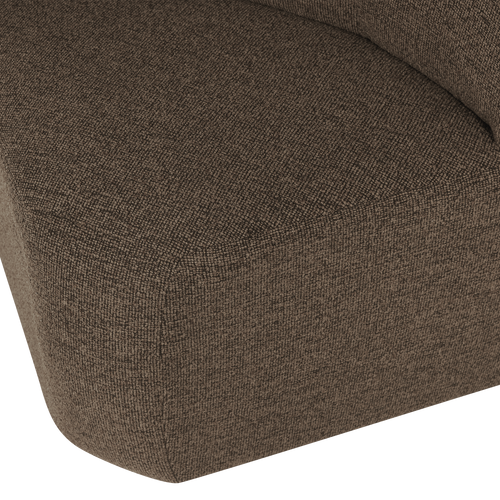 WOOOD eetbank hoek met rugleuning Mojo Base - Bouclé - Bruin - 83x80x80